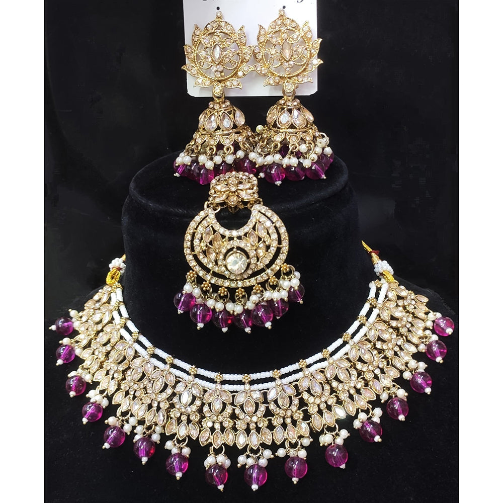 Manisha Jewellery Luxury Crystal Pearl And Beads Occasion Necklace Set