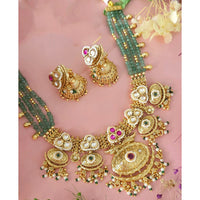 Manisha Jewellery Royal Look Pota Stone Pearl And Beads Necklace Set 