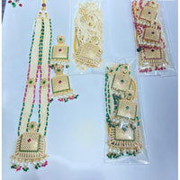 Manisha Jewellery Crystal Stone Pearl And Beads Long Designer Necklace Set