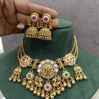 Manisha Jewellery Traditional Pota Stone Pearl Choker Necklace Set