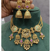 Manisha Jewellery Traditional Pota Stone Pearl Choker Necklace Set