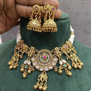 Manisha Jewellery Traditional Pota Stone Pearl Choker Necklace Set