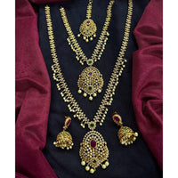 Manisha Jewellery Designer Austrian Stone Beads Dual Necklace Set