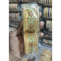 Manisha Jewellery Royal Meenakari Pearl Openable Bangles Set