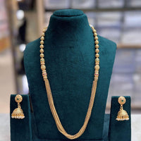 Manisha Jewellery Elegant Pota Stone And Beaded Long Necklace Set