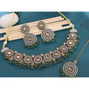 Manisha Jewellery Sparkling Crystal Stone And Pearl Choker Necklace Set