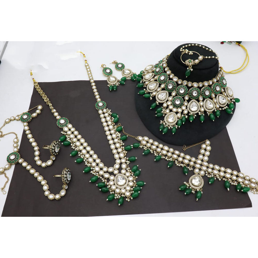 Manisha Jewellery Designer Kundan Stone & Beads Bridal Jewellery Set