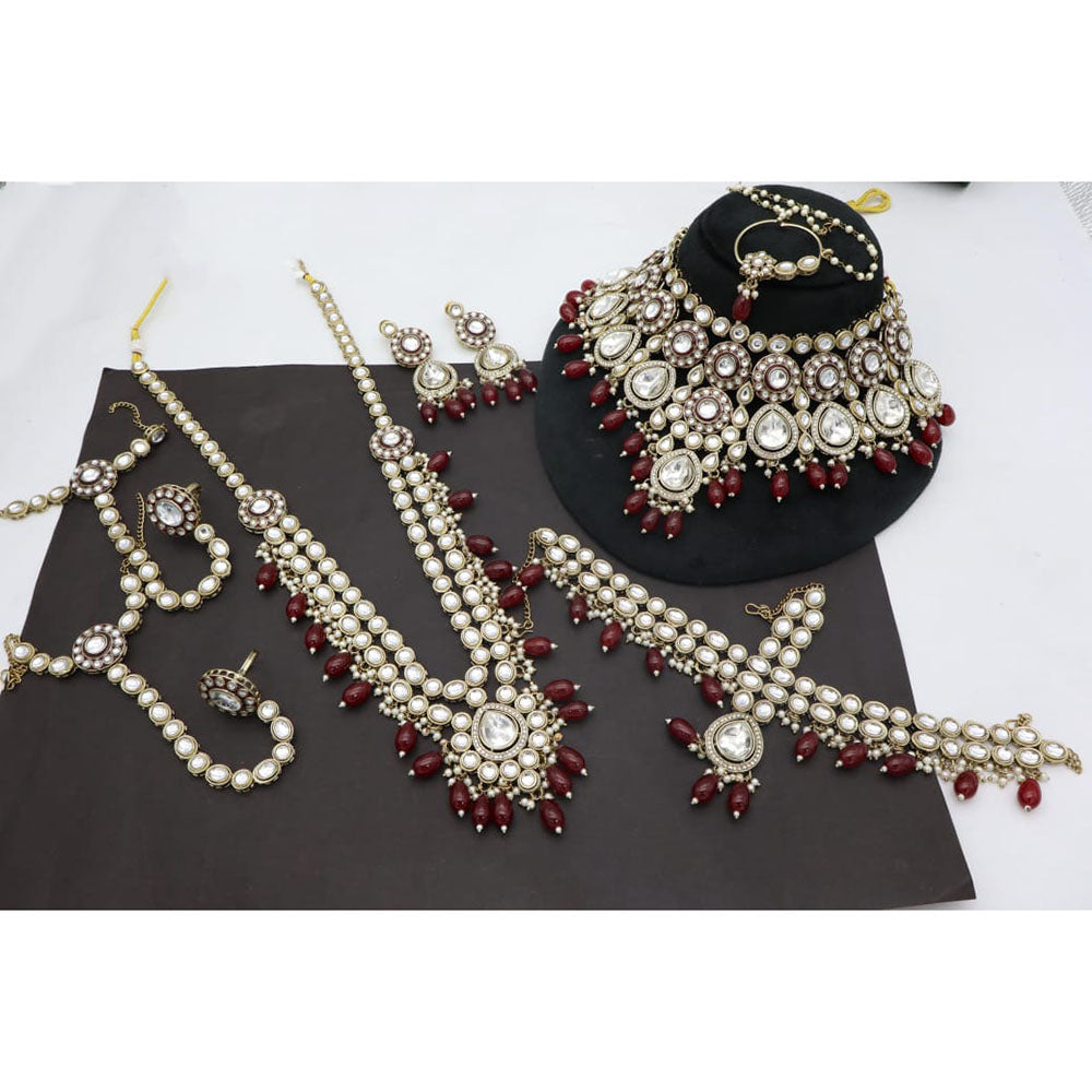 Manisha Jewellery Designer Kundan Stone & Beads Bridal Jewellery Set