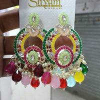 Manisha Jewellery Kundan Stone Pearl And Beads Dangler Earrings 