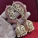 Manisha Jewellery Royal Pota Stone And Pearl Jhumki Earrings
