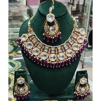 Manisha Jewellery Regal Aura Crystal Stone And Pearl Necklace Set