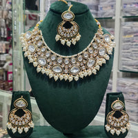 Manisha Jewellery Regal Aura Kundan Stone And Pearl Necklace Set