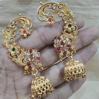 Manisha Jewellery Traditional Pota Stone And Pearl Earcuff Jhumki 