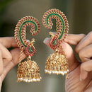 Manisha Jewellery Traditional Pota Stone And Pearl Earcuff Jhumki 