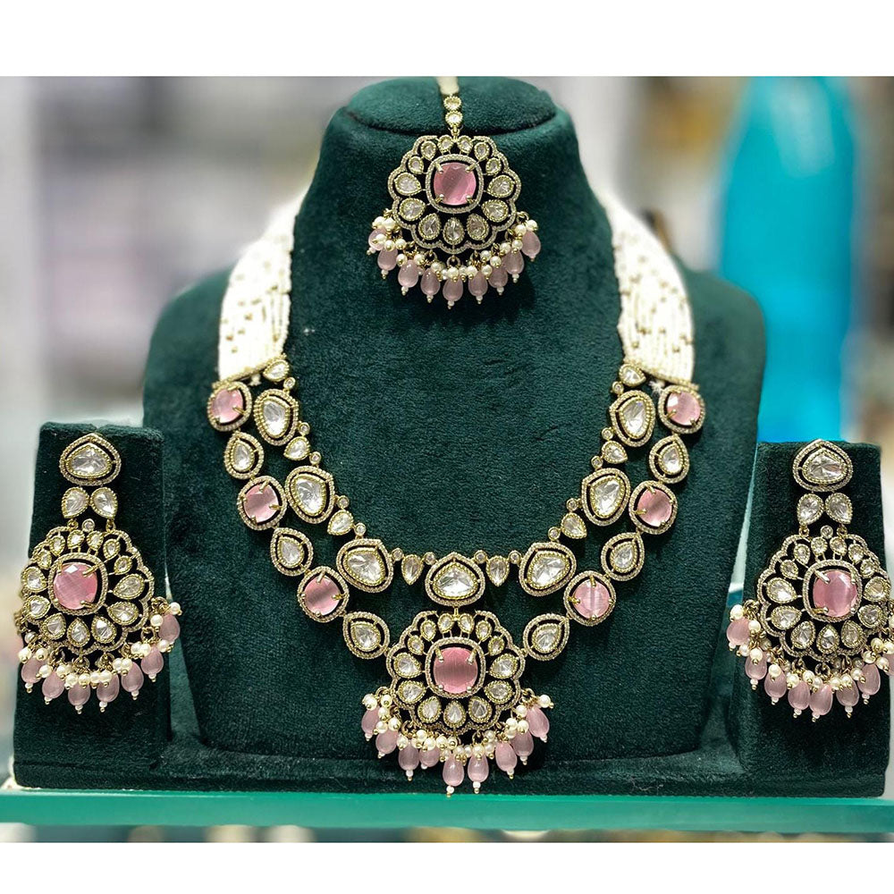Manisha Jewellery Royal Polki Kundan Stone And Beads Necklace Set