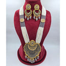 Manisha Jewellery Designer Kundan Stone And Meenakari Long Necklace Set