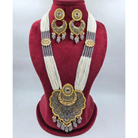 Manisha Jewellery Designer Kundan Stone And Meenakari Long Necklace Set