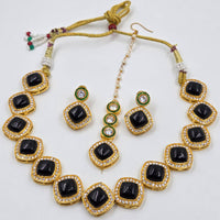 Manisha Jewellery Royal Austrian And Pota Stone Necklace Set