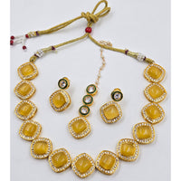 Manisha Jewellery Royal Austrian And Pota Stone Necklace Set