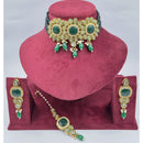 Manisha Jewellery Royal Austrian And Pota Stone Beads Choker Necklace Set