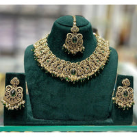 Manisha Jewellery Royal Crystal Stone Pearl And Beads Necklace Set