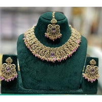 Manisha Jewellery Royal Crystal Stone Pearl And Beads Necklace Set
