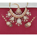 Manisha Jewellery Rajasthani Style Pota Stone And Beads Meenakari Choker Necklace Set