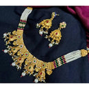 Manisha Jewellery Traditional Pota Stone And Meenakari Pearl Necklace Set