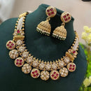 Manisha Jewellery Traditional Pota Stone And Meenakari Pearl Necklace Set