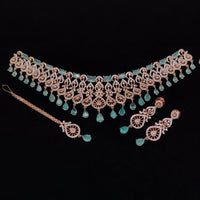 Manisha Jewellery American Diamond Designer Choker Necklace Set