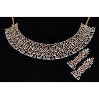 Manisha Jewellery American Diamond Designer Choker Necklace Set