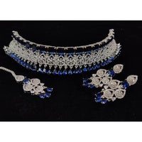 Manisha Jewellery American Diamond Designer Choker Necklace Set