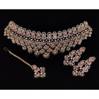 Manisha Jewellery American Diamond Designer Choker Necklace Set