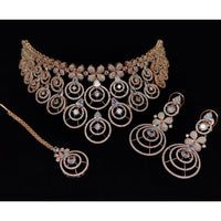 Manisha Jewellery American Diamond Designer Choker Necklace Set