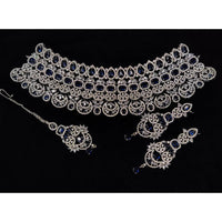 Manisha Jewellery American Diamond Designer Choker Necklace Set