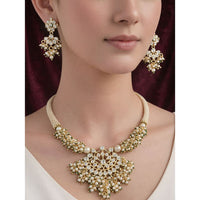 Manisha Jewellery Royal Austrian Stone And Pearl Designer Necklace Set