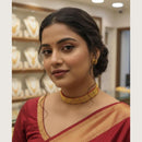 Manisha Jewellery Traditional Golden Beads Choker Necklace Set