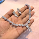 Manisha Jewellery Premium  American Diamond Designer Necklace Set