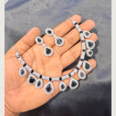 Manisha Jewellery Premium  American Diamond Designer Necklace Set