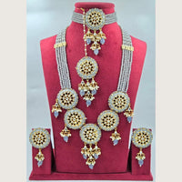 Manisha Jewellery Kundan Stone Meenakari Double Necklace Set