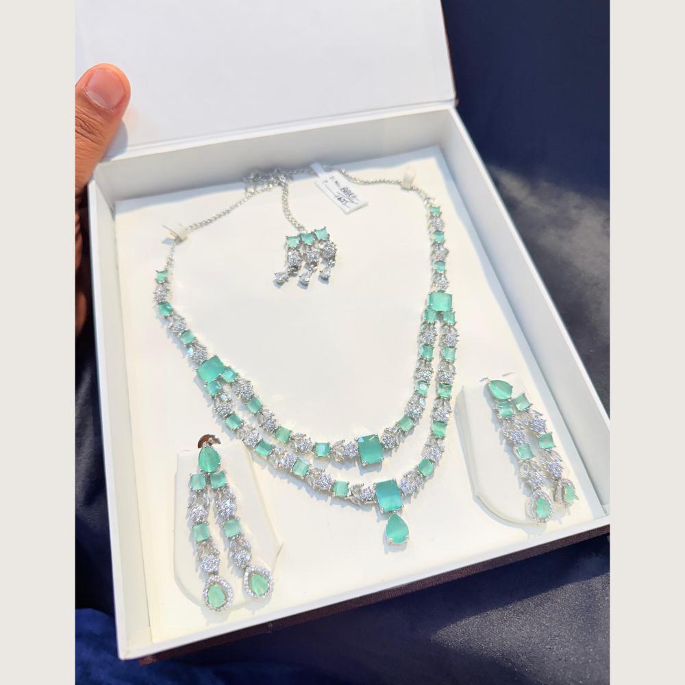 Manisha Jewellery Premium  American Diamond Designer Necklace Set