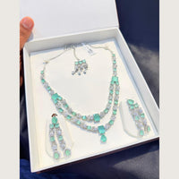 Manisha Jewellery Premium  American Diamond Designer Necklace Set