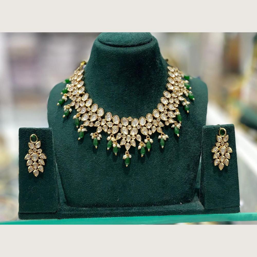 Manisha Jewellery Royal Polki Kundan Stone And Beads Necklace Set