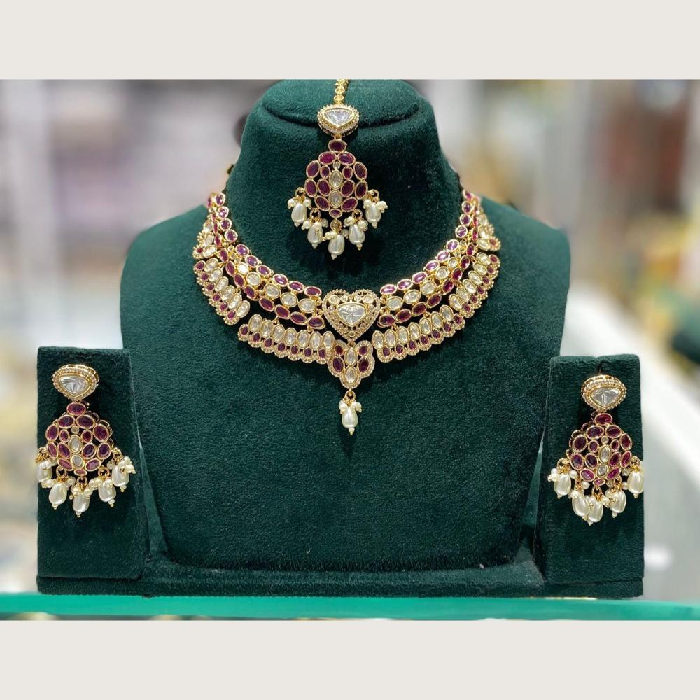 Manisha Jewellery Royal Polki Kundan Stone And Beads Necklace Set
