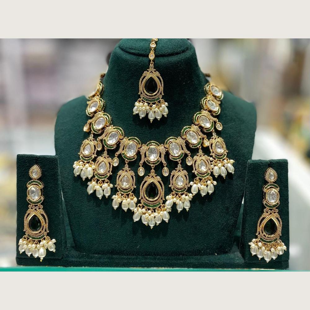 Manisha Jewellery Royal Polki Kundan Stone And Beads Necklace Set