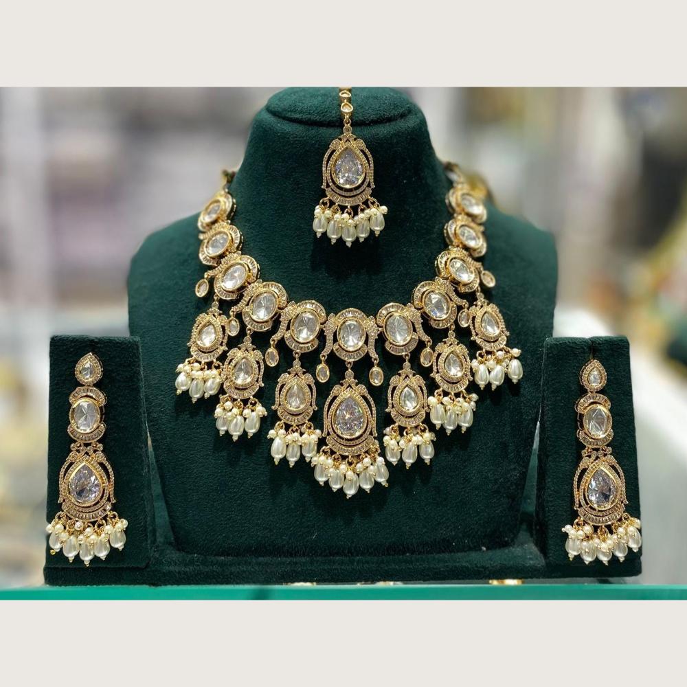 Manisha Jewellery Royal Polki Kundan Stone And Beads Necklace Set