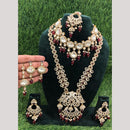 Manisha Jewellery Luxury Pota Stone And Austrian Pearl Double Necklace Set