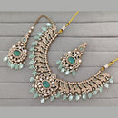 Manisha Jewellery Glam Pota Stone Pearl And Beads Designer Necklace Set