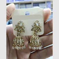 Manisha Jewellery Grand Crystal Stone Austrian Stone With Pearl Jhumki Earrings 