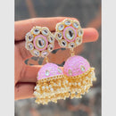 Manisha Jewellery Polki Kundan Meenakari With Pearl Jhumki Earrings